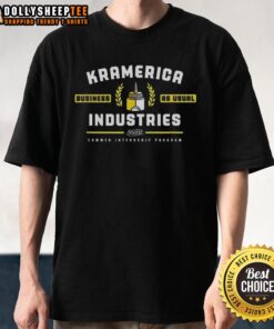 Seinfeld Kramerica Industries summer internship program T-shirt featuring bold graphics and vibrant colors, perfect for fans.