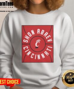 Nice Shon Abaev full court Cincinnati Bearcats basketball sweatshirt in vibrant colors, perfect for fans and athletes.