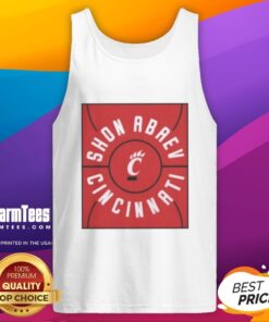 Nice Shon Abaev full court Cincinnati Bearcats basketball tank top featuring vibrant team colors and stylish design.