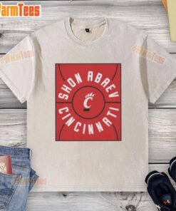 Nice Shon Abaev Full Court Cincinnati Bearcats Basketball washed t-shirt, featuring team logo and stylish design.