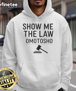 Nice Show Me The Law Omotosho Hoodie in stylish design, perfect for casual wear and showcasing your unique style.