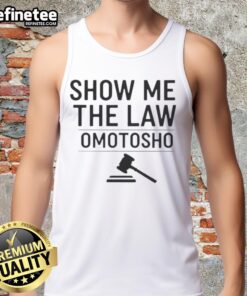 Nice Show Me The Law Omotosho Tank Top in vibrant design, perfect for casual wear and summer outfits.