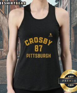 Sidney Crosby Pittsburgh Penguins ice hockey tank top with name and number 87 design for fans and players.
