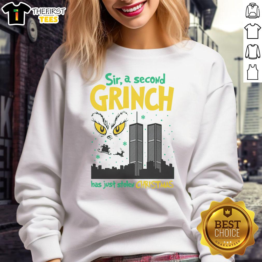 nice-sir-a-second-grinch-has-just-stolen-christmas-sweatshirt Cozy 'Nice, Sir! A Second Grinch Has Just Stolen Christmas' sweatshirt featuring festive design for holiday cheer.