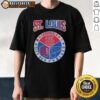 Stylish St. Louis T-Shirt featuring Cardinals, Blues, and City SC logos, perfect for sports fans in St. Louis.