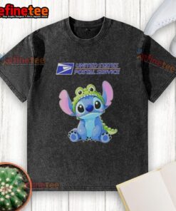 Nice Stitch Cosplay Crocodile X USPS washed t-shirt featuring vibrant colors and unique design for fans and collectors.