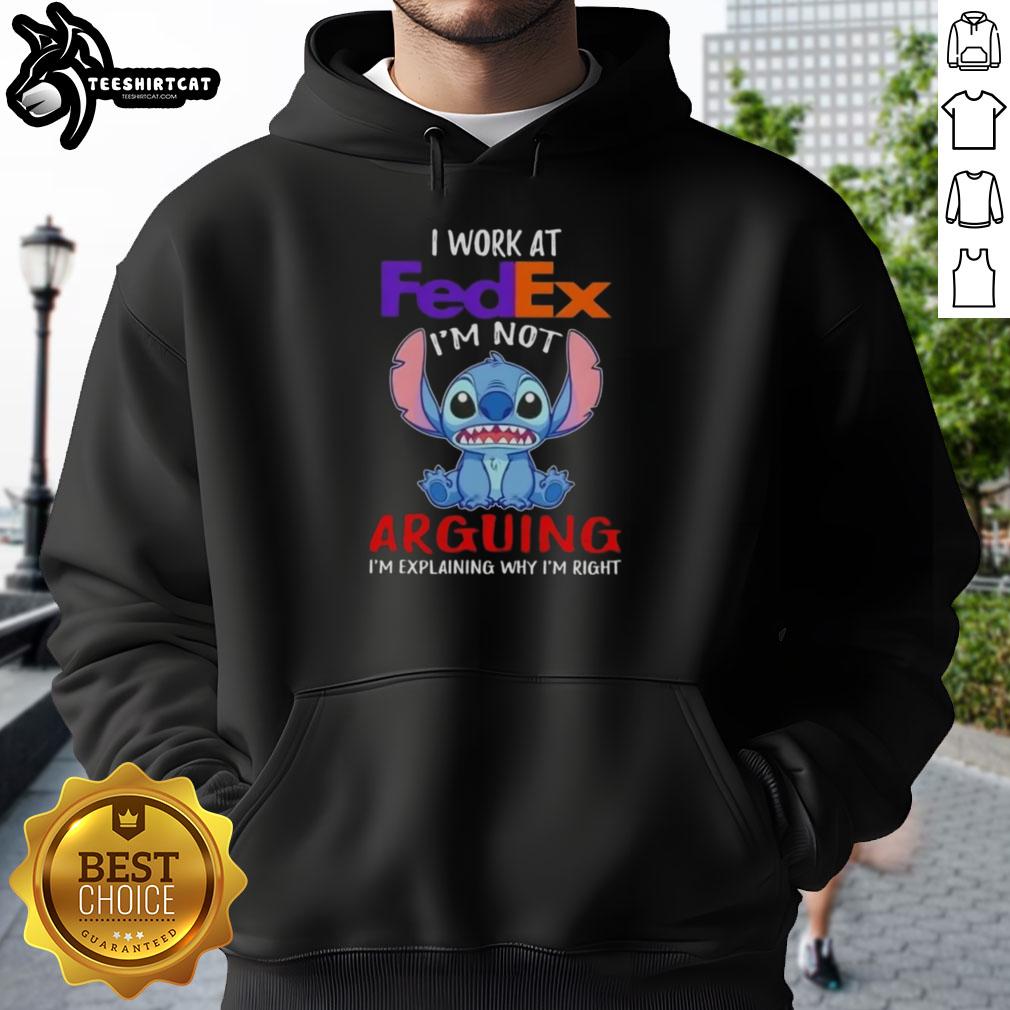 nice-stitch-i-work-at-fedex-im-not-arguing-im-explaining-why-im-right-hoodie Alt Text: Nice Stitch I Work at FedEx hoodie featuring 'I'm not arguing, I'm explaining why I'm right' quote.
