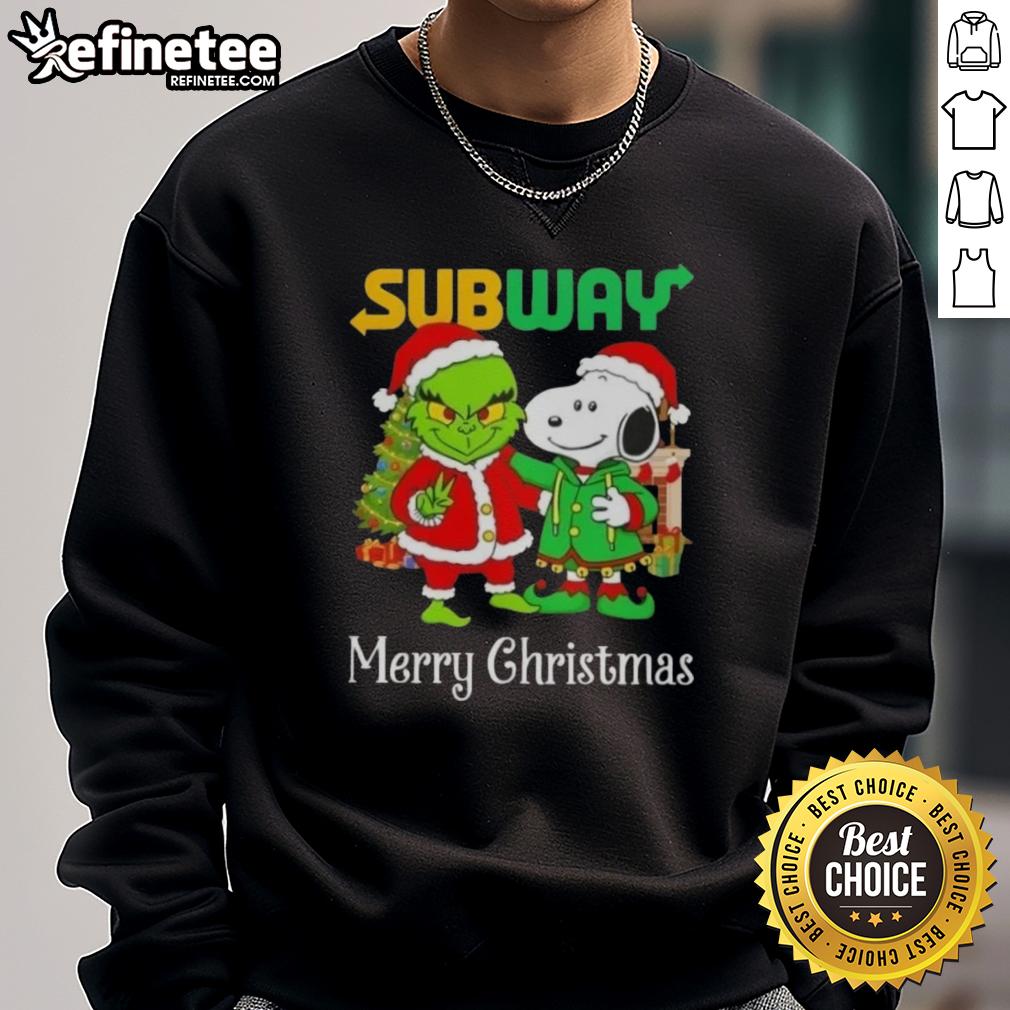 nice-subway-x-grinch-and-snoopy-merry-christmas-sweatshirt Nice Subway X Grinch and Snoopy Merry Christmas sweatshirt featuring festive designs for holiday cheer.