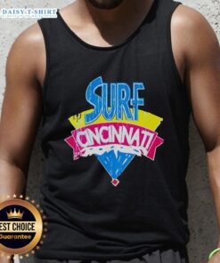 Stylish Nice Surf Cincinnati tank top in vibrant colors, perfect for summer beach outings and casual wear.