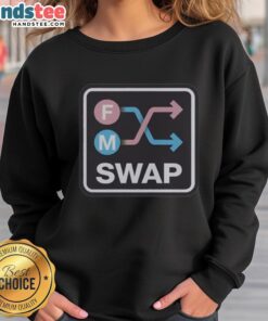 Nice Swap FM logo sweatshirt featuring a stylish design and vibrant colors, perfect for fans of the radio station.