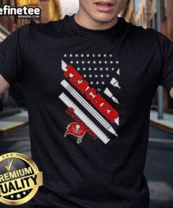 Nice Tampa Bay Buccaneers Football X Teacher American Flag T-Shirt