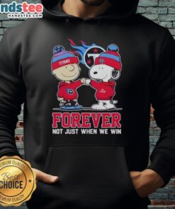 Nice Tennessee Titans X Charlie Brown hoodie featuring 'Forever Not Just When We Win' design, perfect for fans.
