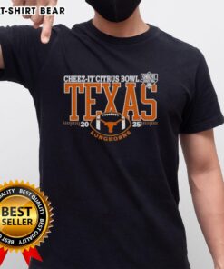 Alt Text: Texas Longhorns 2025 Cheez-It Citrus Bowl Logo T-Shirt featuring vibrant graphics and team colors.