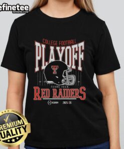 Nice Texas Tech Red Raiders College Football Playoff 2025-26 ladies tee featuring bold team colors and logo.