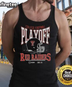 Texas Tech Red Raiders college football playoff 2025-26 tank top featuring team logo and vibrant colors.