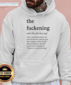 Stylish Nice The Fuckening Verb Hoodie in black, featuring bold text design, perfect for casual streetwear fashion.