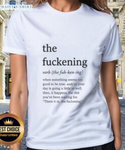 Alt Text: Nice-The-Fuckening-Verb-Ladies-Tee featuring a bold graphic design and comfortable fit for casual wear.