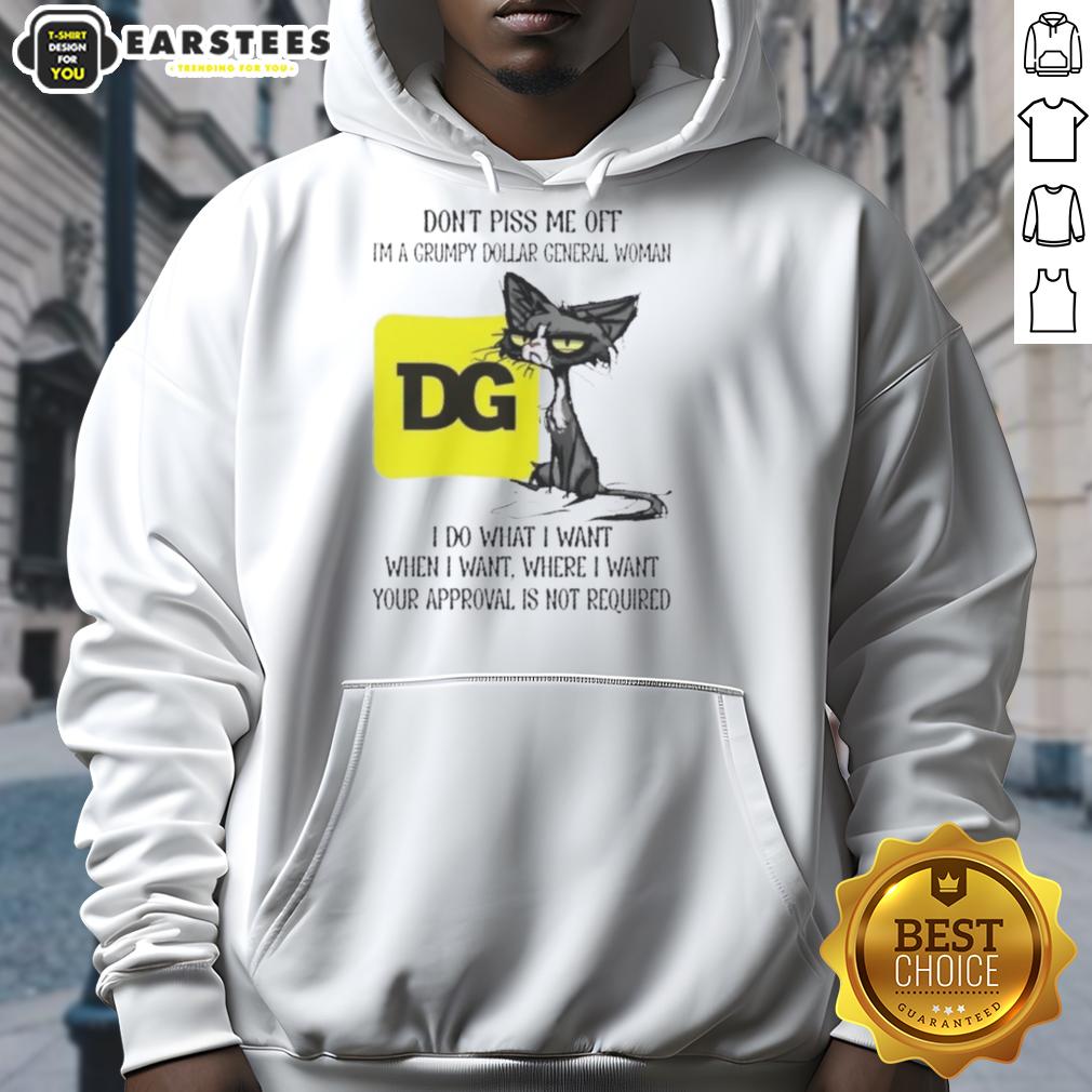 nice-tired-cat-dont-piss-me-off-im-a-grumpy-dollar-general-woman-i-do-what-i-want-when-i-want-hoodie Grumpy cat in a hoodie with text I'm a Grumpy Dollar General Woman showcasing a funny, tired expression.