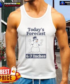 Nice Today's Forecast tank top featuring a stylish design with a graphic of 6-7 inches forecast detail.