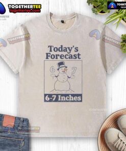 Alt Text: Nice Today's Forecast washed t-shirt featuring a stylish design and comfortable fit, perfect for casual outfits.