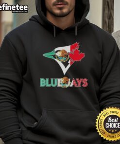 Alt Text: Stylish Toronto Blue Jays baseball hoodie featuring a vibrant Mexican flag design, perfect for fans and casual wear.