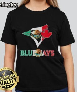 Nice Toronto Blue Jays baseball ladies tee featuring a vibrant Mexican flag design, perfect for sports fans and style.