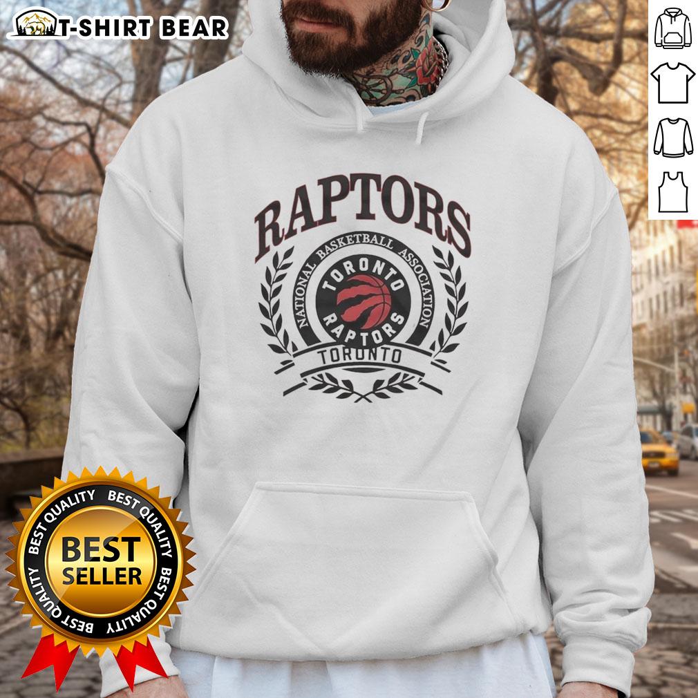 Nice Toronto Raptors National Basketball Association Logo Laurel Wreath Frame Retro Hoodie Alt Text: Retro hoodie featuring the Toronto Raptors NBA logo framed by a laurel wreath for stylish basketball fans.