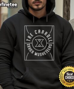 Alt Text: Nice Tre Carroll full court hoodie featuring Xavier Musketeers logo, perfect for fans and stylish sportswear enthusiasts.