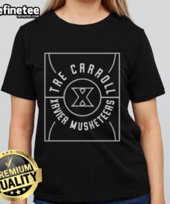 Nice Tre Carroll Full Court Xavier Musketeers Ladies Tee showcasing team spirit and style for female fans.