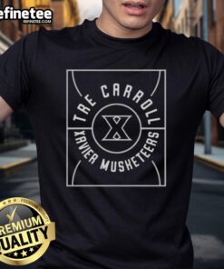 Alt Text: Nice Tre Carroll Full Court Xavier Musketeers T-Shirt featuring vibrant colors and bold team logo for fans.