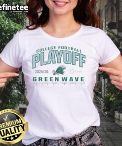 Alt Text: Tulane Green Wave college football playoff 2025-26 ladies tee in vibrant colors, perfect for fans and supporters.