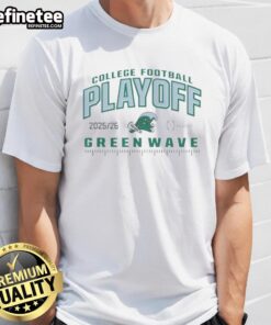 Nice Tulane Green Wave College Football Playoff CFP 2025-26 T-Shirt featuring vibrant team colors and logo design.