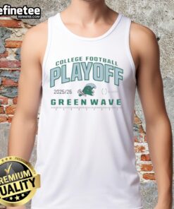 Stylish Tulane Green Wave college football playoff tank top for 2025-26 season, perfect for fans and casual wear.