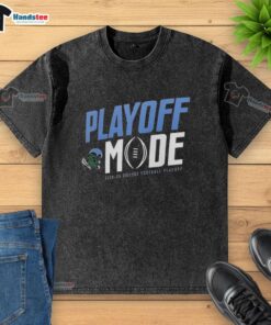 Nice Tulane Green Wave Playoff Mode CFP 2025-2026 washed t-shirt featuring team logo and vibrant colors.