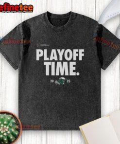 Nice Tulane Green Wave Playoff Time logo on a washed t-shirt, perfect for fans supporting Tulane in the playoffs.
