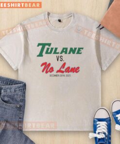 2025 Nice Tulane vs No Lane washed t-shirt showcasing vibrant team colors and a stylish vintage design.