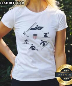 Nice U.S. Paralympics 2026 Winter Paralympics Picto Circle Ladies Tee featuring vibrant design and patriotic colors.