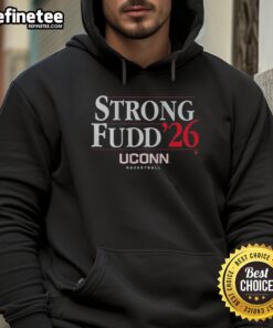 UConn Basketball Strong Fudd 26 Hoodie, showcasing the stylish design and team spirit for fans and players alike.