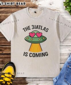 Nice UFO The Biatlas Is Coming washed t-shirt featuring a unique graphic design, perfect for casual wear.