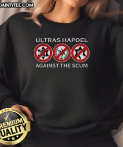 Nice Ultras Hapoel sweatshirt design featuring bold graphics and vibrant colors, perfect for passionate fans.