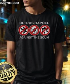 Nice Ultras Hapoel Against The Scum T-Shirt design featuring bold graphics and vibrant colors, perfect for fans.