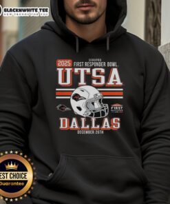 UTSA Roadrunners 2025 First Responder Bowl Bound hoodie featuring team colors and logo for fans and supporters.