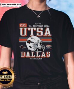 Nice Utsa Roadrunners 2025 First Responder Bowl Bound ladies tee featuring team colors and logo for fans.