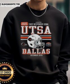 UTSA Roadrunners 2025 First Responder Bowl Bound sweatshirt, showcasing team pride and spirit for the upcoming game.