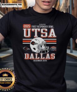 Alt Text: Nice Utsa Roadrunners 2025 First Responder Bowl Bound T-Shirt featuring team logo and vibrant colors.