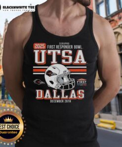 2025 First Responder Bowl Bound tank top featuring Nice Utsa Roadrunners design for sports fans and team spirit.