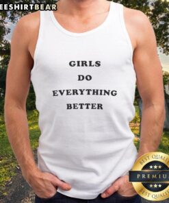 Audrey Lingle wearing a 'Girls Do Everything Better' baby tank top from Vanderpump Rules, showcasing stylish casual fashion.