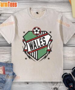 Nice Wales Qatar soccer washed t-shirt featuring vibrant colors and a comfortable fit for fans and players alike.