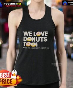 Jay Dee aka J Dilla tribute tank top featuring 'Nice We Love Donuts Too' design, perfect for hip-hop and donut lovers.