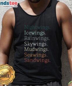 Stylish tank top featuring the Nice Wings of Fire dragons and names of dragon tribes, perfect for fans of the series.
